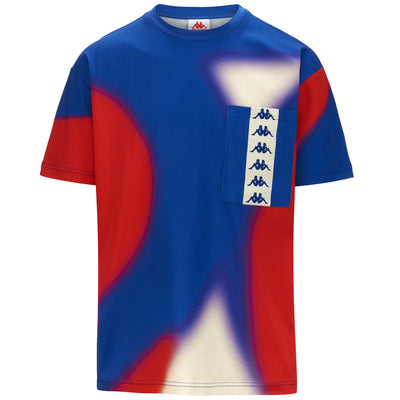 เสื้อยืด Kappa รุ่น 222 BANDA FAPO 2 GRAPHIK - 361H8YW-BURE - V0B GRAPHIK BLUE ROYAL-RED-WHITE ANTIQUE,