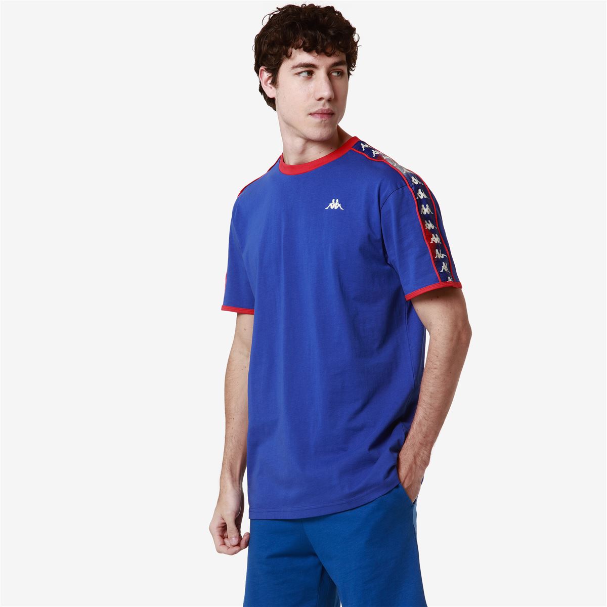 เสื้อยืด รุ่น 222 BANDA LILOGT  - GRAPHIK TAPE Red-Blue Royal-Grey