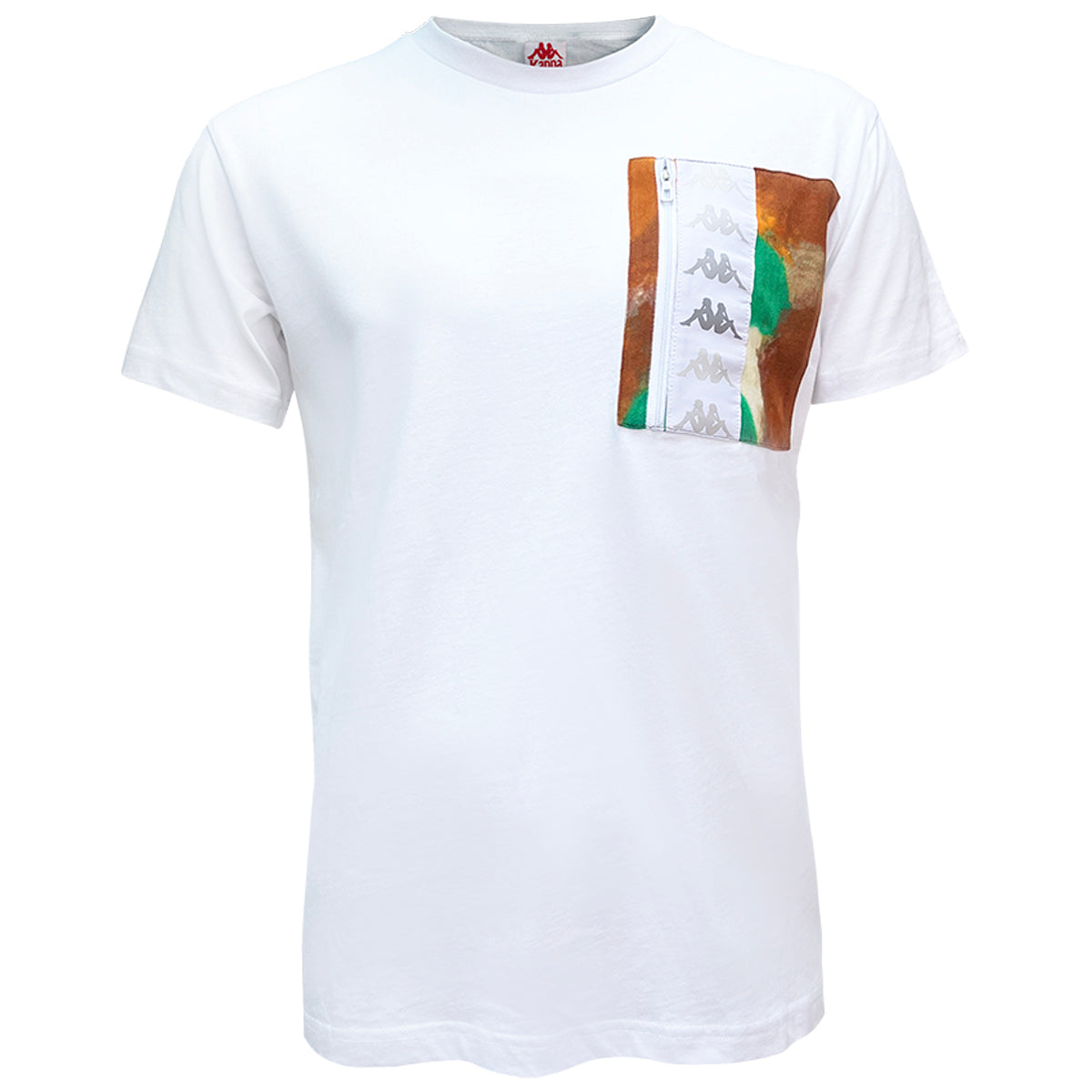 T-shirt Homme Kappa Banda 222 – FAPO GRAPHIK – Coton Vert – Sportswear – Neuf Avec étiquettes