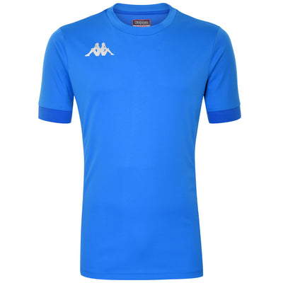 เสื้อกีฬา รุ่น KAPPA4SOCCER DERVIO - Active Jerseys - Shirt - Man - Azure-Blue Sea