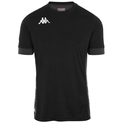 เสื้อกีฬา รุ่น KAPPA4SOCCER DERVIO - Active Jerseys - Shirt - Man - Black-Grey Dk