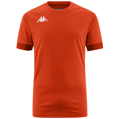 เสื้อกีฬา รุ่น KAPPA4SOCCER DERVIO - Active Jerseys - Shirt - Man - Orange Flame